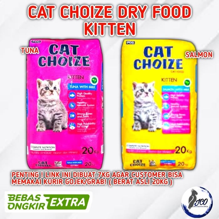 CAT CHOIZE KITTEN 20KG PAKAN KUCING CAT CHOIZE KITTEN TUNA SALMON 20KG