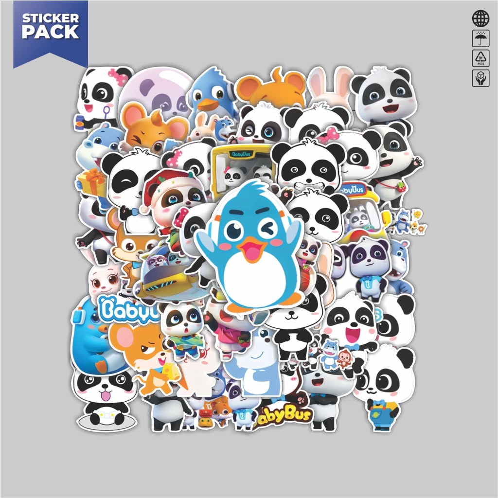 [100PCS]Stiker Pack Stiker Babybus Cartoon Aesthetic Vinyl Anti Air Dekorasi Sticker Laptop Buku Jou