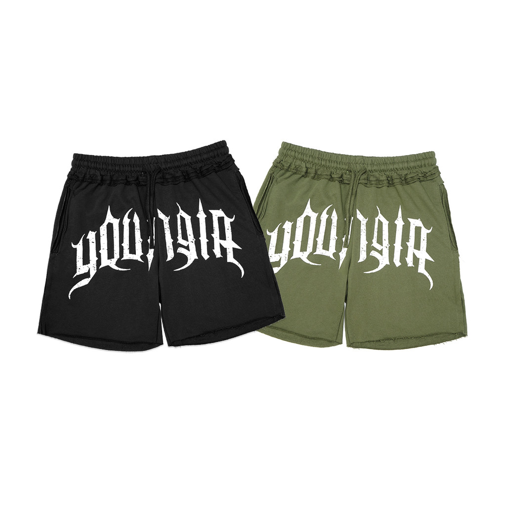 YOUNGLA Deconstructed Terry Shorts