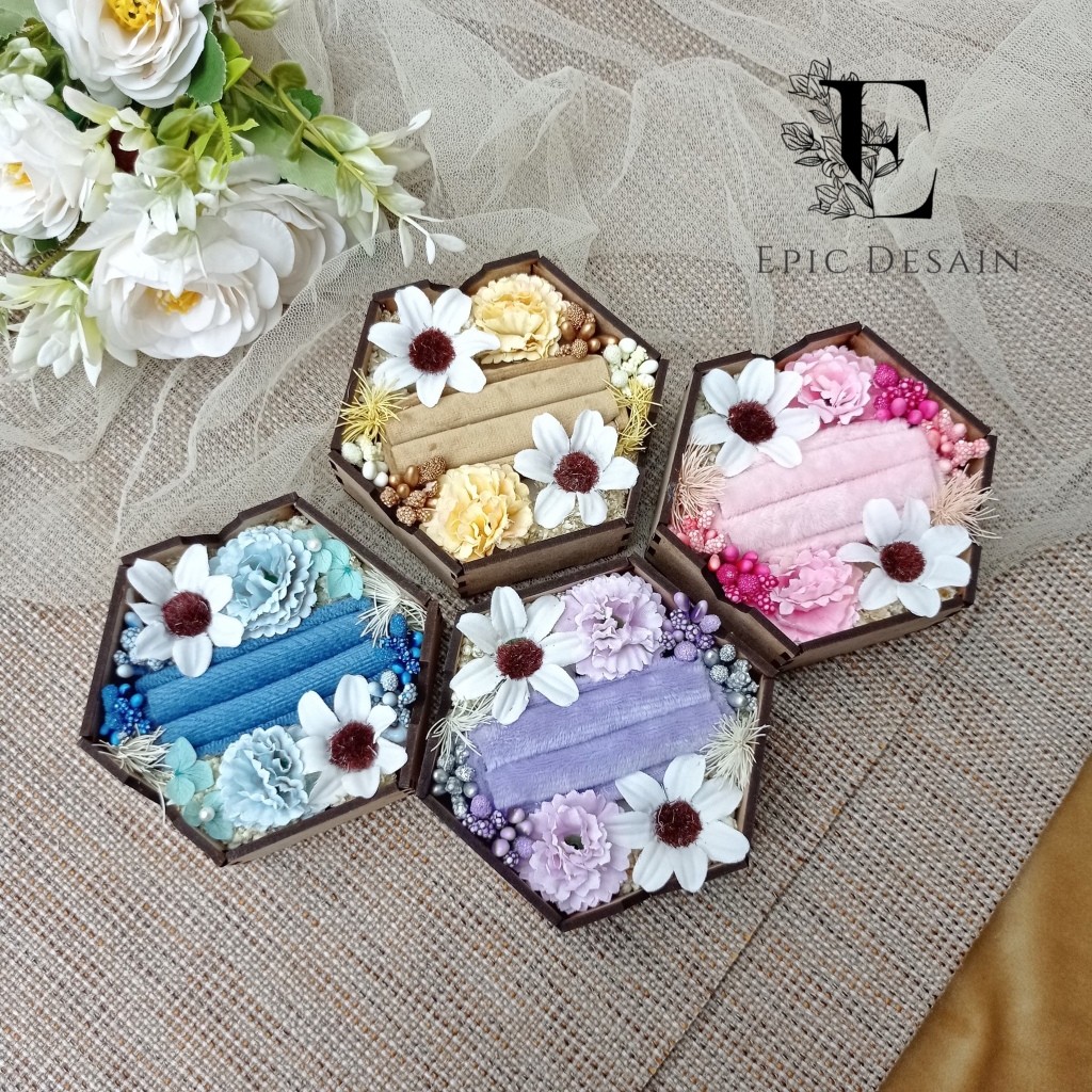 Tempat Cincin | Kotak Cincin Tunangan | Box Cincin Pernikahan | Ring Box Rustic