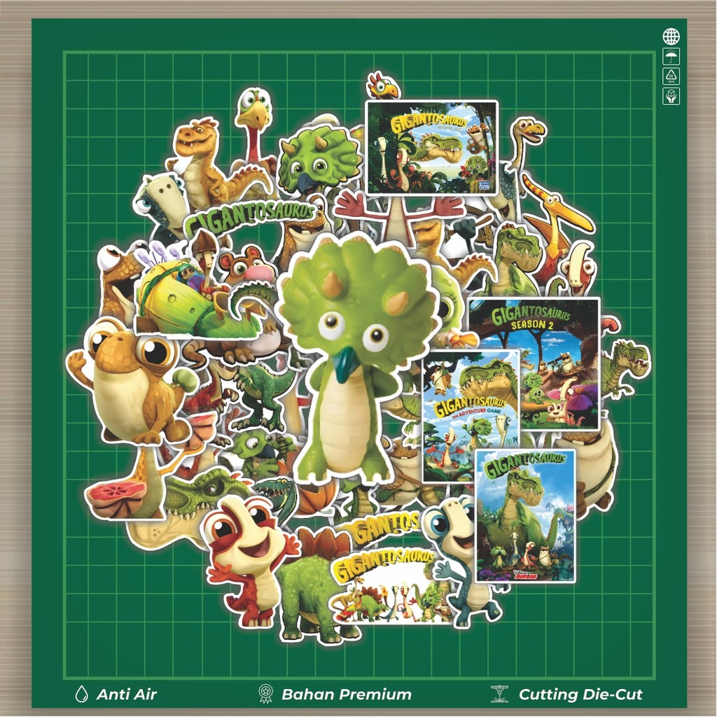 

HOT 50 PCS STIKER Stiker Gigantosaurus Cartoon Stiker Fashion Cars Decal Dingin Kartu Album Custom Vinyl Anti Air- Sticker Aesthetic Buku Journal Koper Casing HP Tablet Laptop Helm Motor Botol Minum