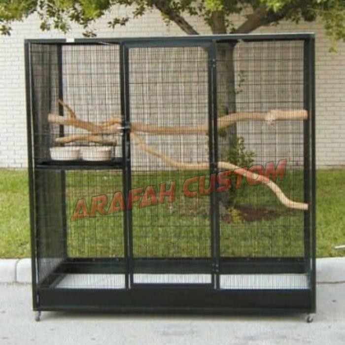 Kandang Burung Macaw Parrot Kaka Tua Nuri Falk Sun Conure Besi Besar