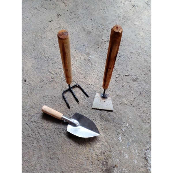 PAKET BERKEBUN ISI3 Cangkul mini murah  cangkul garuk mini skop taman Terbaik