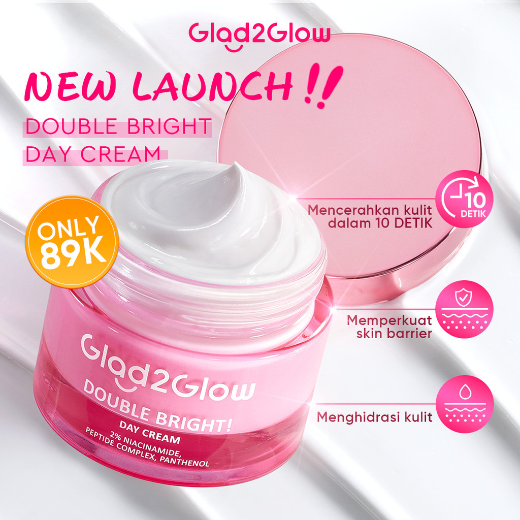 RF KENDARI - Glad2Glow Double Bright Day Cream Pemutih Wajah