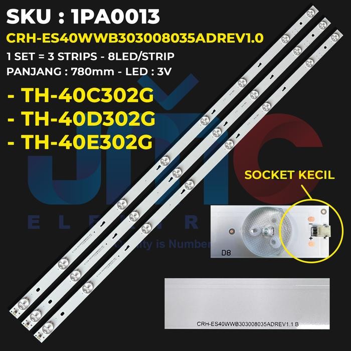 WP99 Backlight Tv Panasonic Th-40c302g 40d302g 40e302g Th40c302g Th40d302g