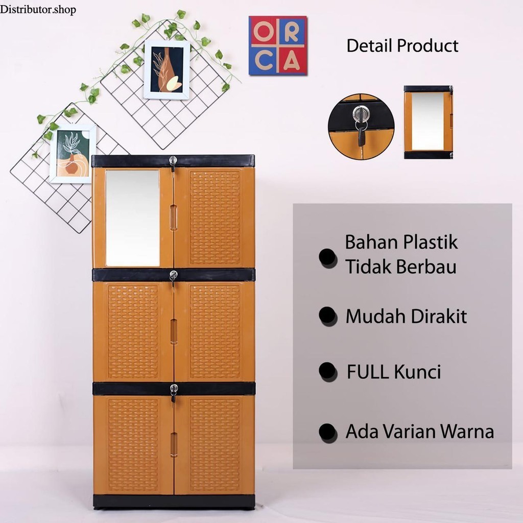 Lemari pakaian baju plastik cabinet modern - Lemari plastik murah