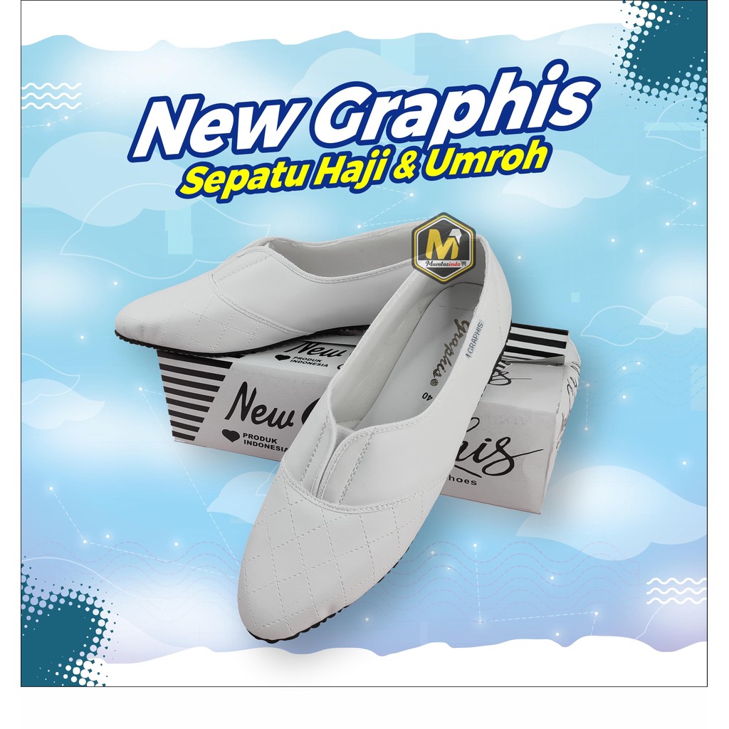 Sepatu Tosca Putih Polos untuk Haji dan Umroh / Sepatu Haji dan Umroh Wanita Flatshoes Putih Polos K
