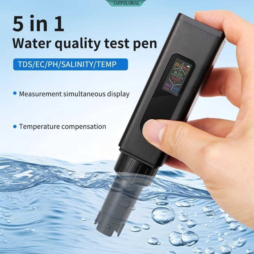 Alat Ukur Kualitas Air Digital 5in1 PH EC TDS Meter Pen - J510
