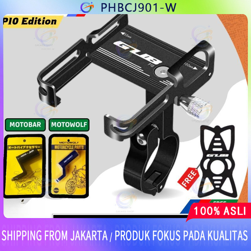 Holder GUB P10 Phone Holder Hp Sepeda Motor GUB Alumunium Alloy Tempat Hp Dudukan Hp Sepeda Motor Gu