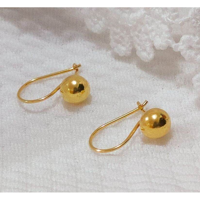 Anting Emas  Asli 2gram Kadar 875 Model Desy Pentol Ada Surat