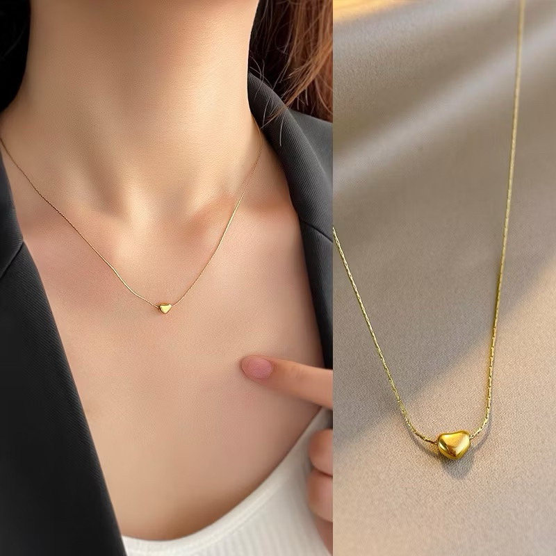 Kalung Titanium Love Simple Elegan Vintage Korea Fashion Style