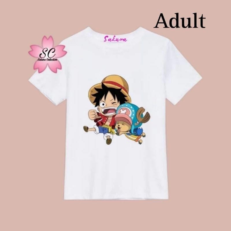 KAOS BAJU ANIME ONE PIECE LUFFY CHOPPER | T-SHIRT ONEPIECE TENGKORAK | BAJU DISTRO COTTON COMBED PRE