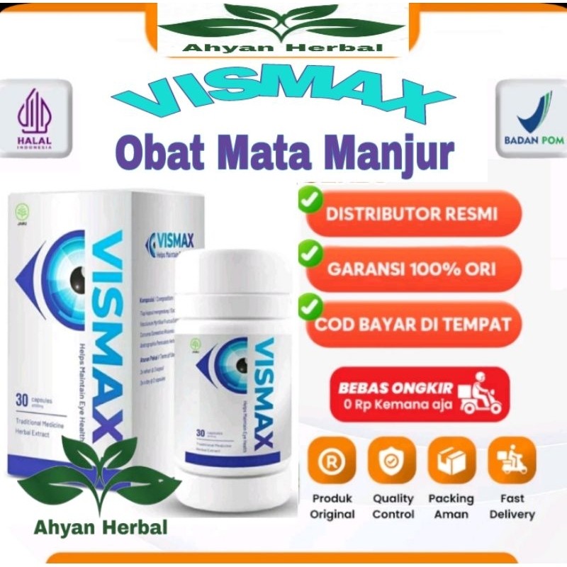 VISMAX KAPSUL ISI 30 KAPSUL ASLI ORIGINAL OFFICIAL STORE DISTRIBUTOR RESMI MATA KATARAK RABUN MINUS