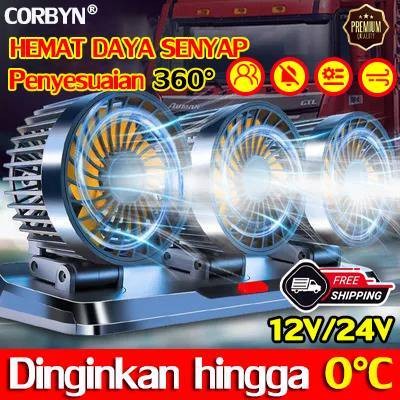 Kipas Angin Mobil YUNDAI Double Cas Usb Car Fan 12-24 Volt