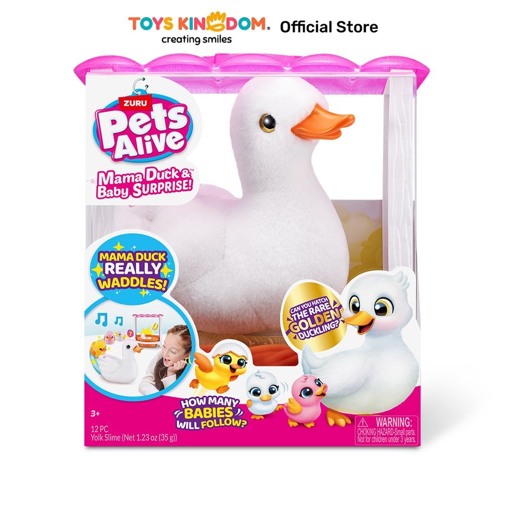Toys Kingdom Zuru Set Boneka Pets Alive Mama Duck & Baby - Putih toys kids toy boneka plush karakter