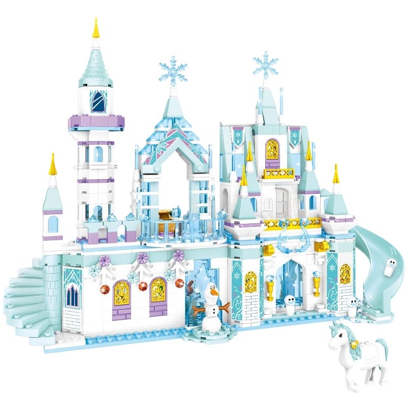 Frozen Princess Ice Castle Set Building Blocks Model Brick Mini Figure Kid Girl Gifts Toy Garden Com