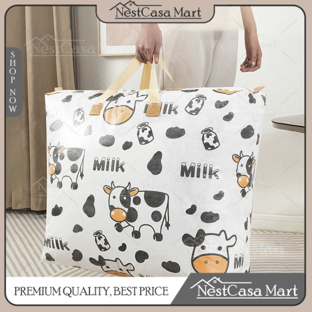 Tas Mudik Jumbo Travel Bag Besar Motif Bagus Tempat Penyimpanan Baju Selimut Waterproof - NestCasa M