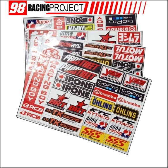 Sticker Stiker Pack Logo Emblem Racing Sponsor Rcb Racing Boy Hologram