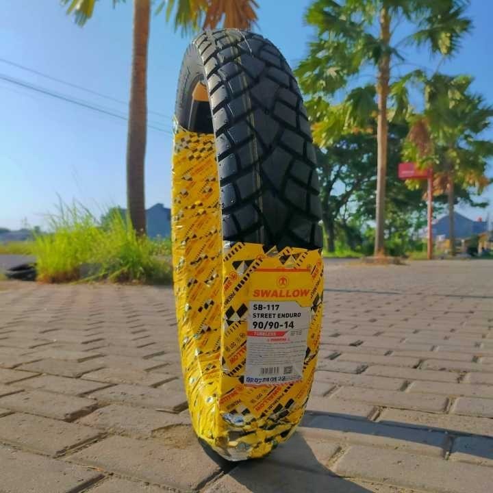 SEPASANG / SATUAN BAN MOTOR MATIC SWALLOW STREET ENDURO Ring 14 Duabl Purpose TUBELESS DEPAN BELAKAN