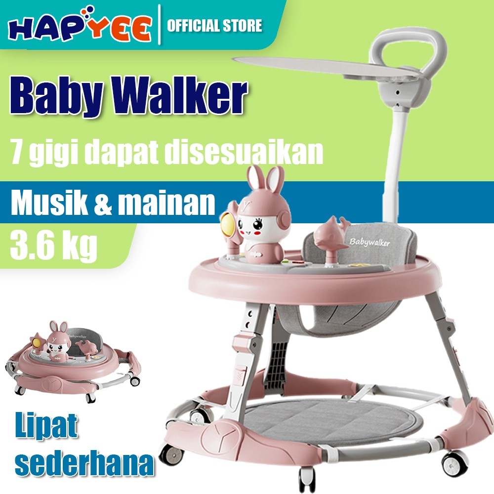 TERLARIS HAPYEE Baby Walker Roda Bayi Belajar Jalan