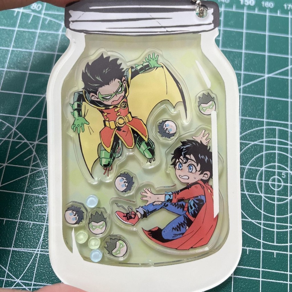 Battle of the Super Sons Anime keyain women Shake Fighter acrylic key ain man Pent Ornament Accessor