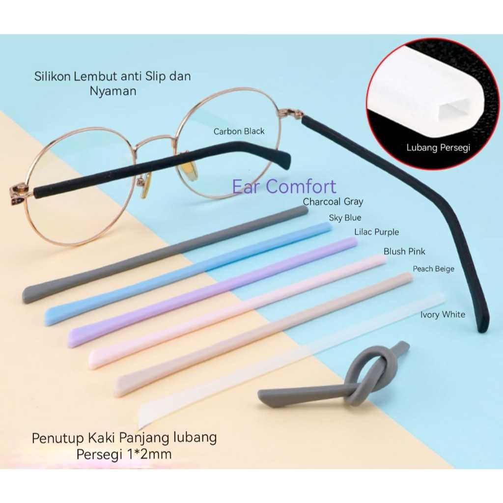AntiSlip Kacamata Ear Comfort , Karet Tangkai Kacamata , karet Ujung Kaki Kacamata , Pelindung Kaki 