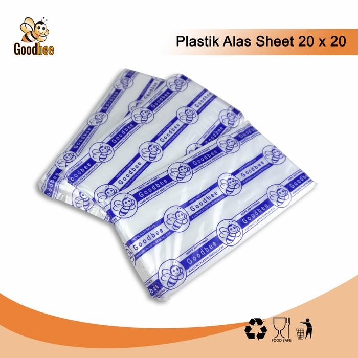 Plastik Alas Makanan HDPE 20x20 20 x 20 cm Nasi Kotak Dus Box HD Sheet Anti Panas