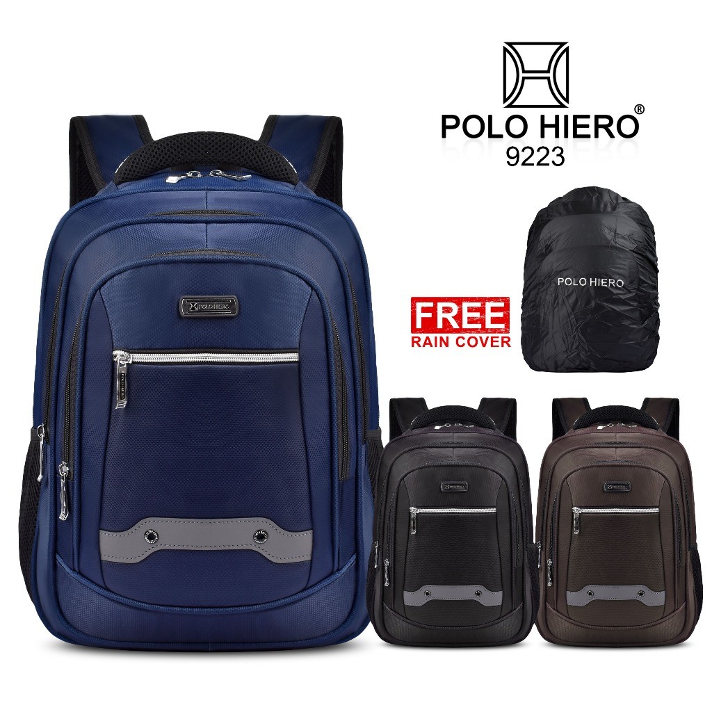 Polo Hiero Tas Sekolah Polo Hiero 9223 16 Inch Tas Ransel Laptop Free Rain Cover