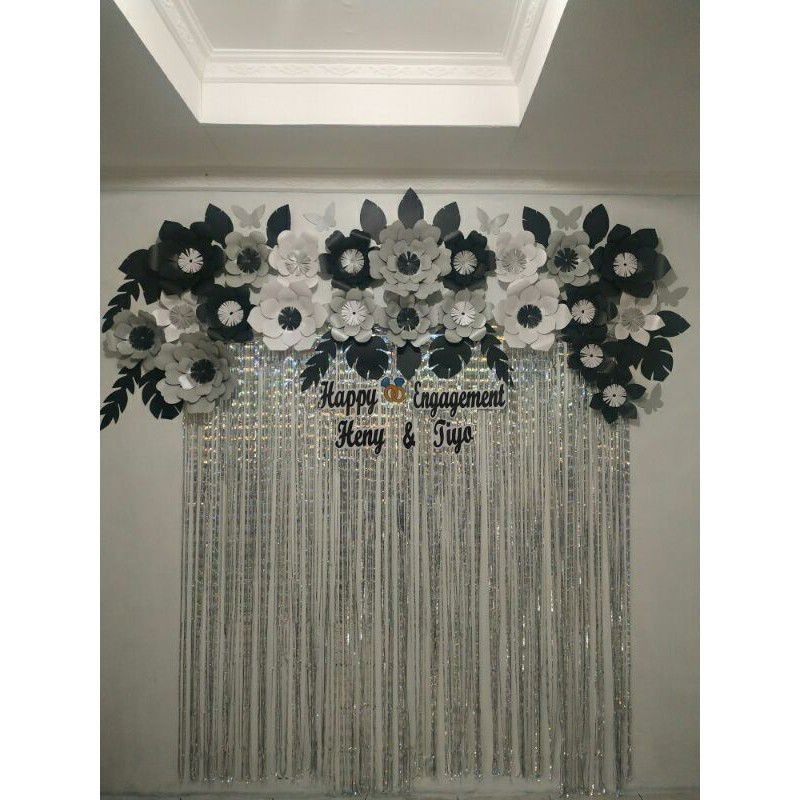 paper flower backdrop ll Bunga kertas ll bunga lamaran