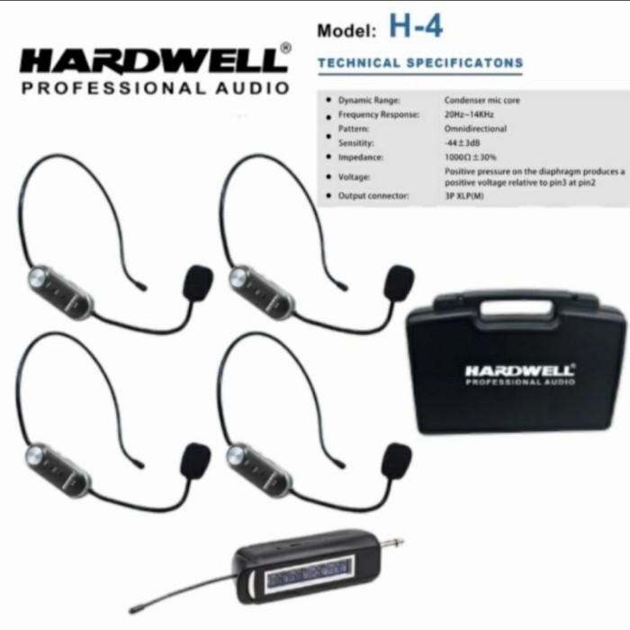 Mic Wireless Bando Hardwell H4 Buat Zoom Meeting 4 Microphone