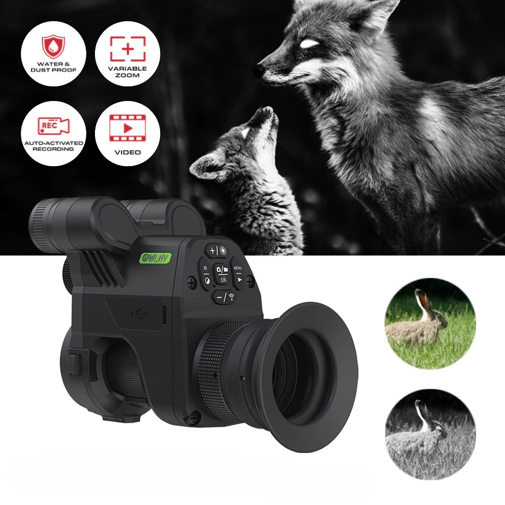 N7 Clip on Night Vision Rifle Scope IR940nm WiFi 1080P Hunting Monocular Digital Camera With Red Dot