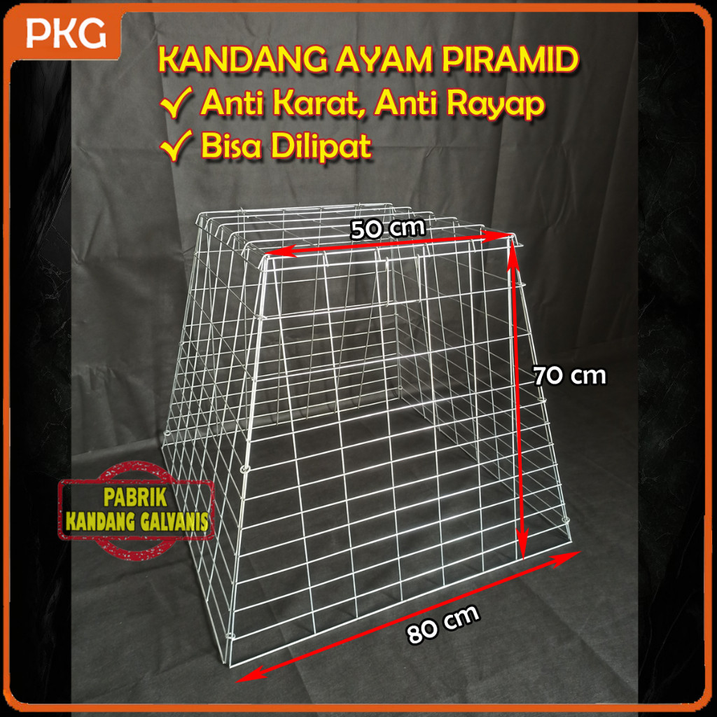 Kandang Ayam Bangkok Galvanis Lipat | Kurungan Ayam Jago Aduan Stainless Bongkar Pasang Sederhana