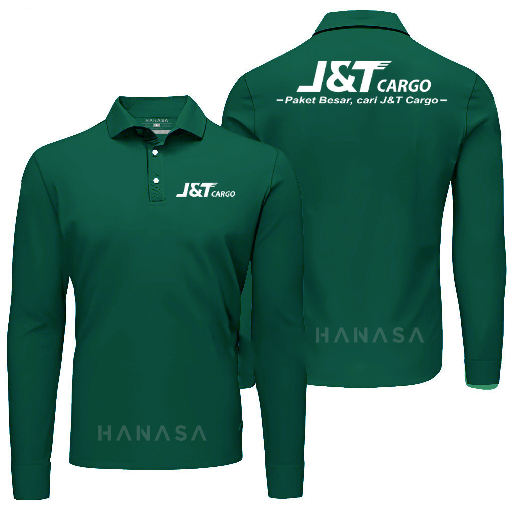 Terbaru..  Polo Shirt Lengan Panjang DB J&T Cargo | Polo Shirt Pria Wanita | Baju Kerah JNT Cargo