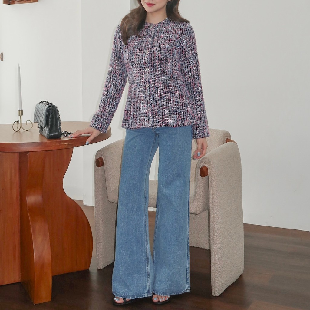 HER APPAREL - MARGE TWEED BLAZER