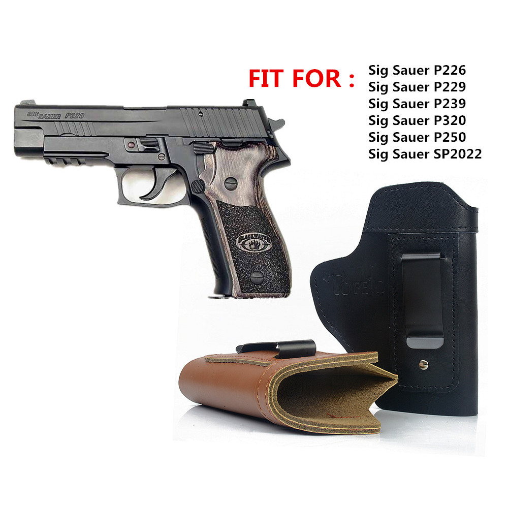 Concealed Leather IWB  Carry   for Sig Sauer P226 SP2022 P229 P250 Glock 17 19 43 Beretta 92  access