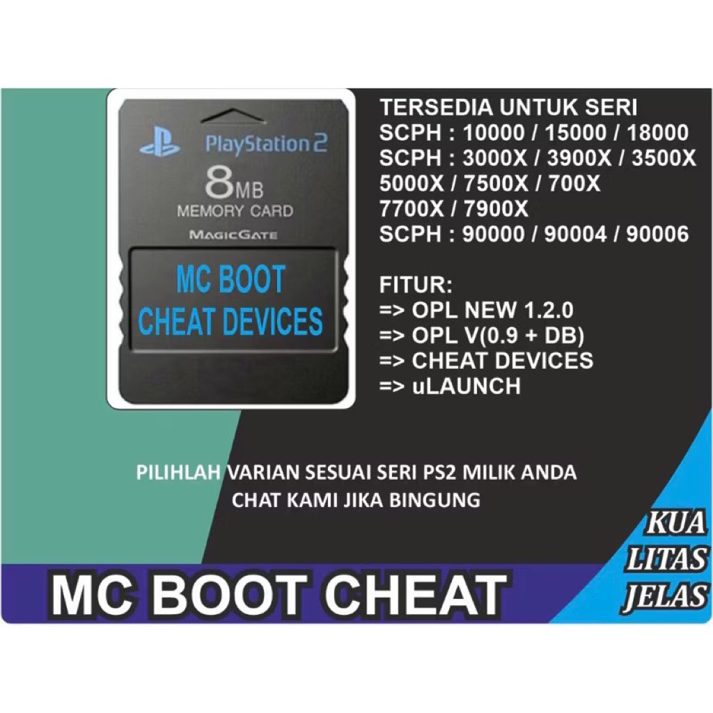 MC BOOTING & CHEAT DEVICE PS2 - Support All FAT Series Playstation 2