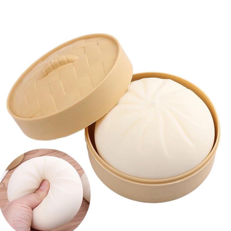 Decompression Kawai Soft Slow Rebound Toy Biscuit Bun Slow Rising Stress Relief Toy Funny Kitchen Sq