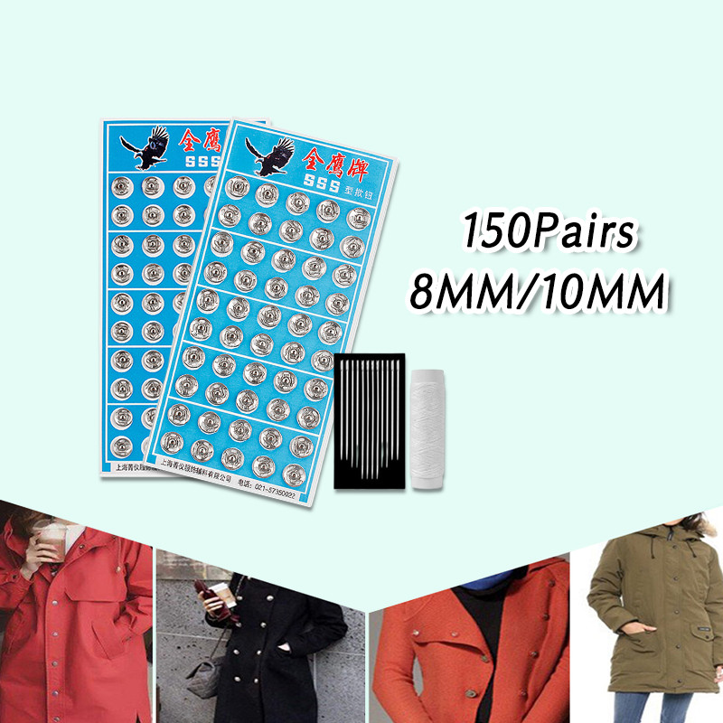 150Pasang Kancing Cetet / Press Studd / Kancing Jepret Anti Karat