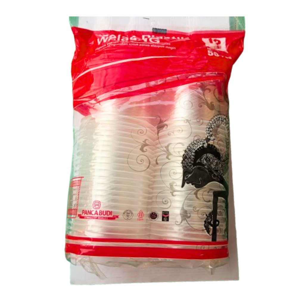 Gelas Plastik Wayang 12 Oz / Gelas Plastik Kopi 340 ml