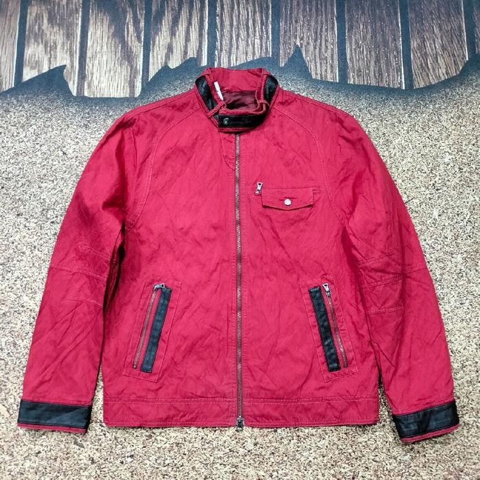 work jaket pria PERRY ELLIS merah casual bagus size L