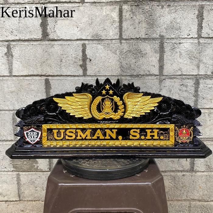 Papan nama polri / papan nama meja / papan nama custom murah