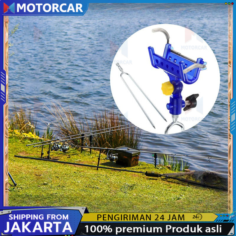 Otomatis Bracket Dudukan Joran Pancing Adjustable 360 Derajat Cagak joran pancing