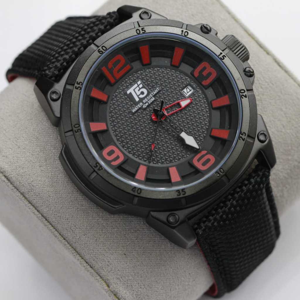 Original T5 3568 / Jam T5 Nylon H 3568G / Jam Tangan Ori 3568G / Jam Tangan T5 Nilon 3568