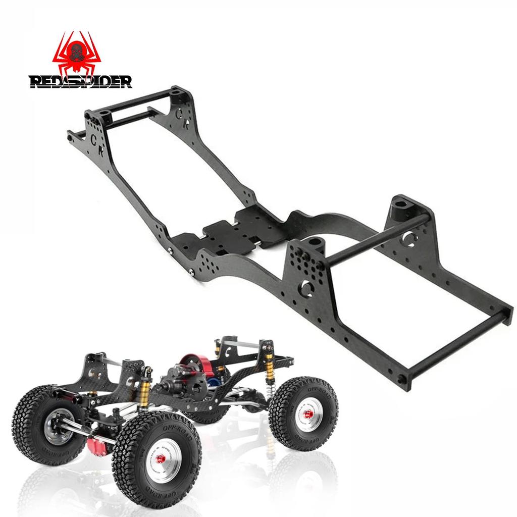 RED SPIDER LCG Carbon Fiber assis Kit Frame Girder for 1/10 RC Crawler Axial SCX10 & SCX10 II 90046 