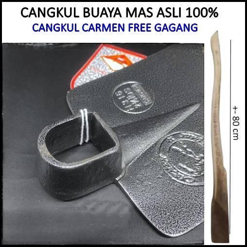 FREE GAGANG - Cangkul Asli Cap Buaya Mas Pacul Baja Carmen / pacul asl - Cap Buaya Mas