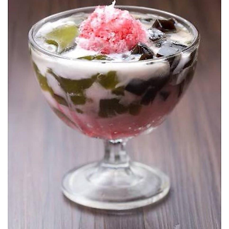 GARANSI PECAH 1 SET ISI 6 Pcs Gelas Es Campur 500 ml Kaca  - Gelas Es Cendol -Gelas Es Krim- Gelas K