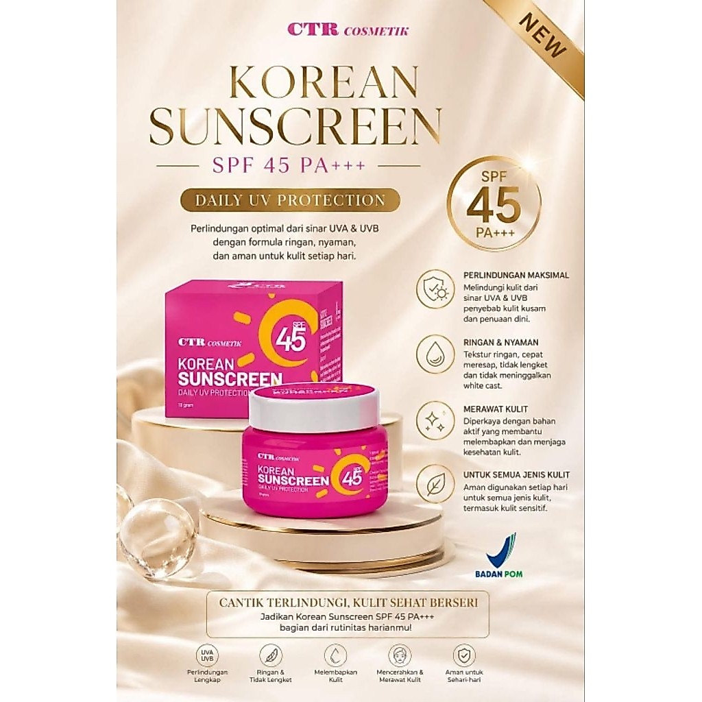 Sunscren korean CTR cosmetik