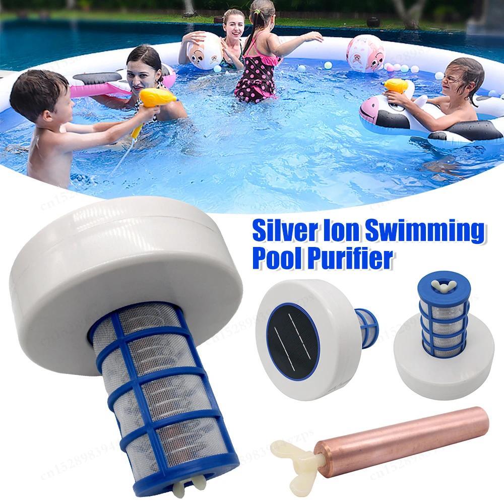 Swimming Pool Ionizer Algae Resistance Copper Silver Ion Pool Ionizer Solar Powered Swim Pool Water 