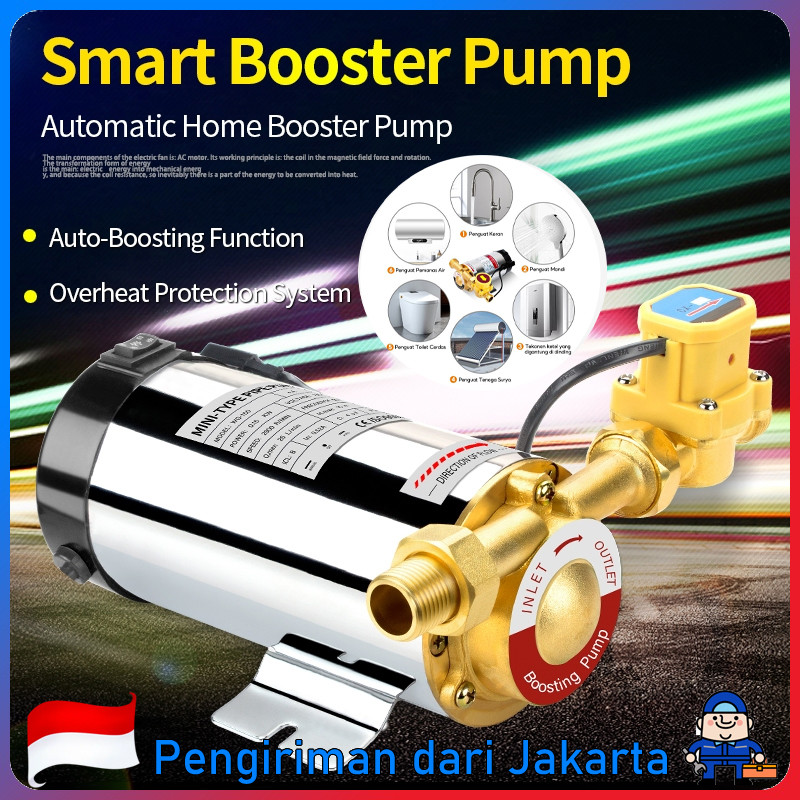 130W Booster Pump  Pompa Pendorong Air Booster Pump Mesin Tekanan Pompa Otomatis Rumah Shower Water 