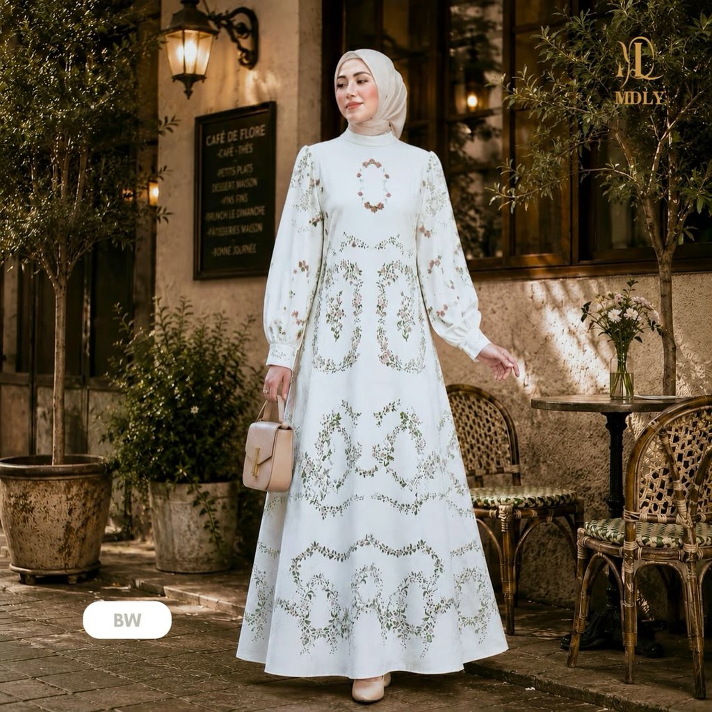 Aima Dress By MDLY - Gamis MDLY Terbaru ori Dress Muslim Gamis MDLY Gamis Dress Dress Premium Gamis 